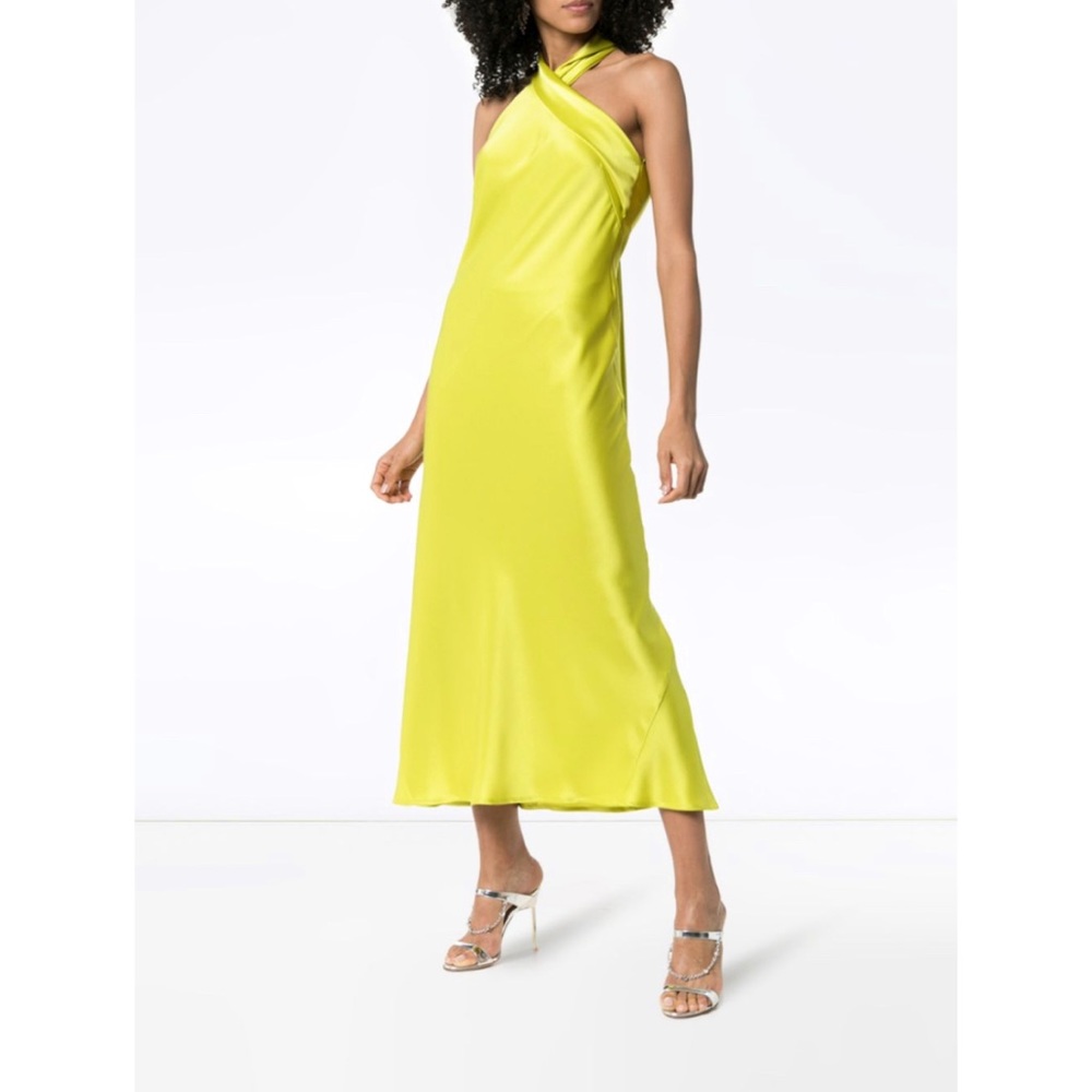 GALVAN Satin MIDI Dress